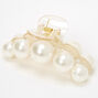Pearl Studded Transparent Chunky Hair Claw,