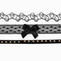 Black Lace &amp; Pearl Choker Necklaces - 3 Pack,