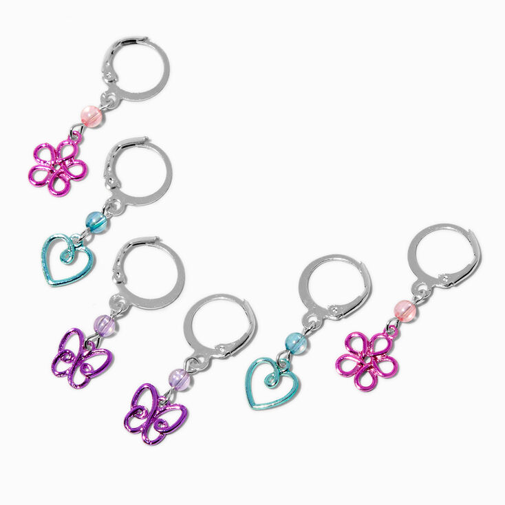 Cr&eacute;oles marguerite, c&oelig;ur, papillon en fil m&eacute;tallique - Lot de 3,