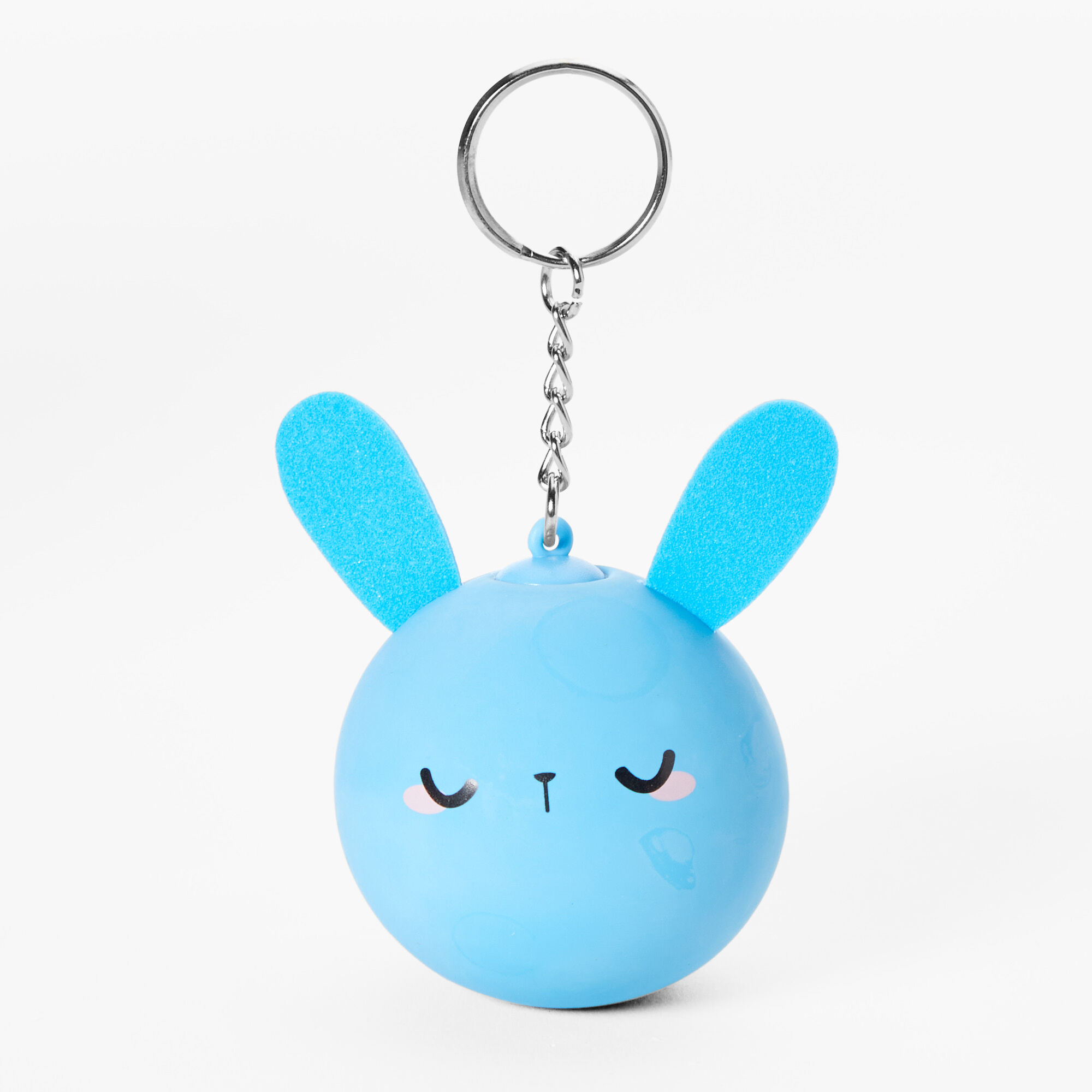 Claire's Porte-clés boule anti-stress lapin bleu