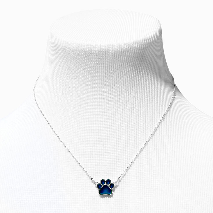 Mood Paw Print Pendant Necklace,