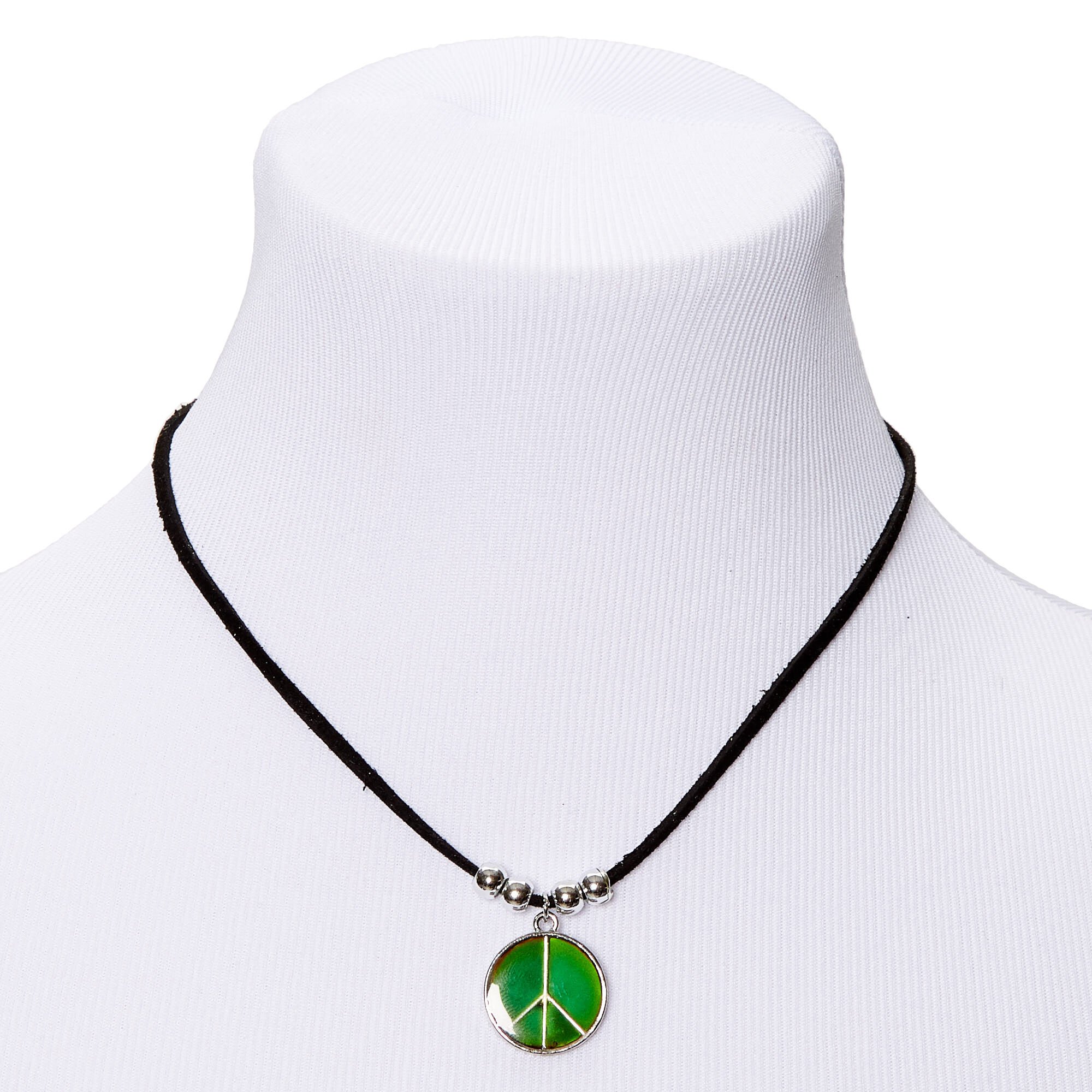 Peace Sign Mood Pendant Necklace,