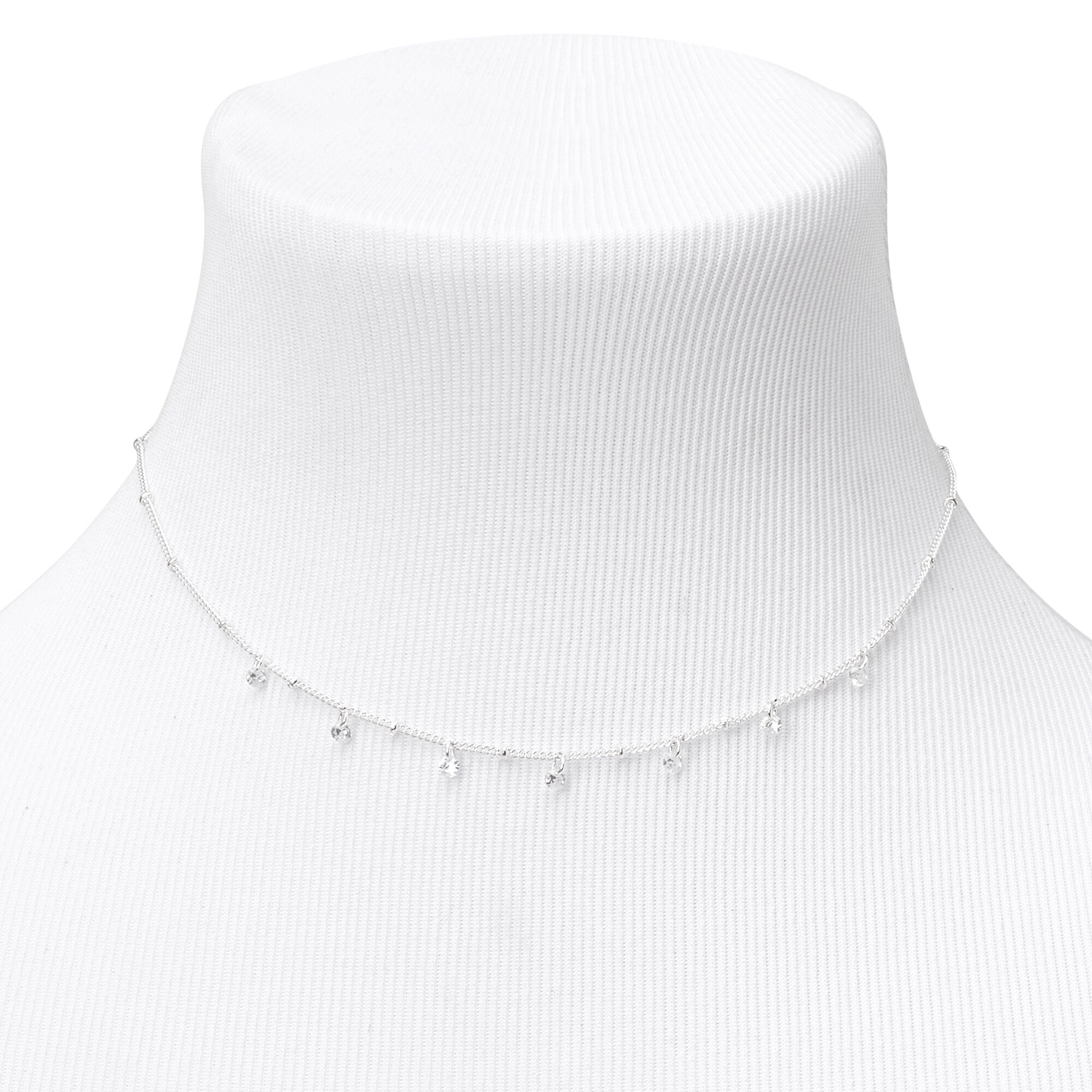 Silver discount dangle choker