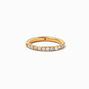 16G Gold-tone Titanium Crystal Nose Ring,