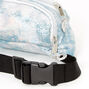 Holographic Denim Bum Bag - Blue,