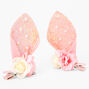 Easter Bunny Ears Floral Hair Clips - 2 Pack,