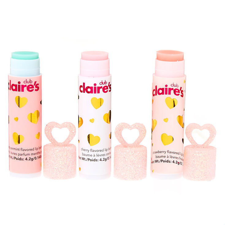 Claire&#39;s Club Princess Wand Lip Balm Set - 3 Pack,