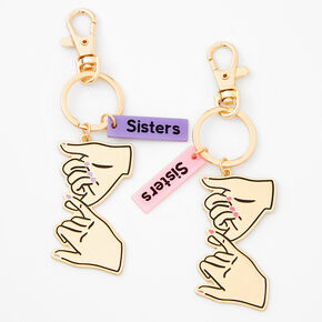 Sisters Pinky Promise Best Friends Keychains - 2 Pack,