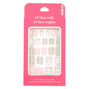 Unicorn Glitter Square Press On Faux Nail Set - 24 Pack,