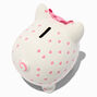 Claire&#39;s Club Pink Heart Polka Dot Piggy Bank,
