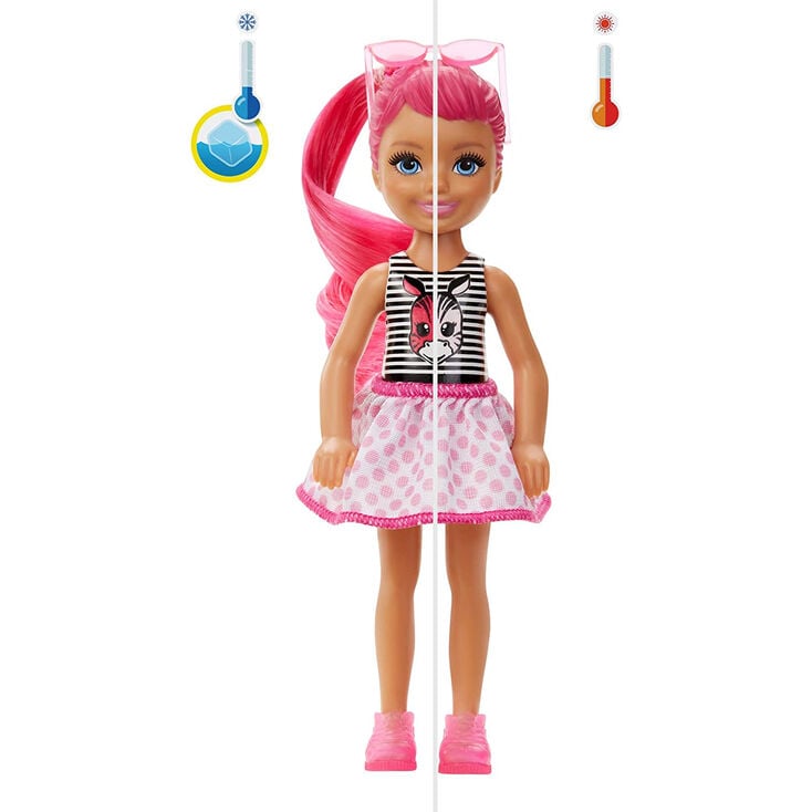 Pochette surprise poup&eacute;e qui change de couleur Barbie&trade; Chelsea Monochrome - Les mod&egrave;les peuvent varier,
