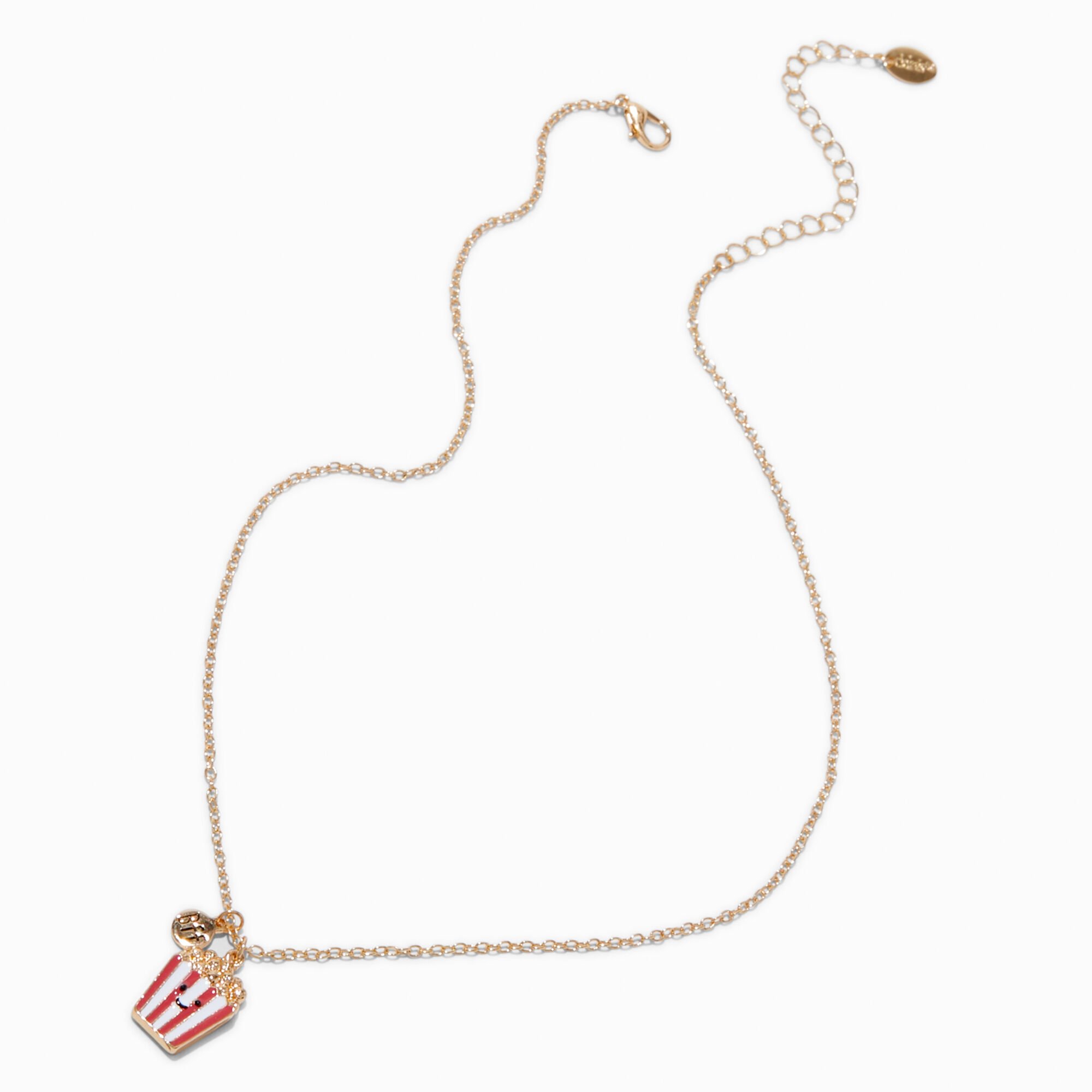 Colliers à pendentifs soda et popcorn Movie Time Best Friends - Lot de 2,