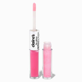 Dual Ended Glitter Lip Gloss Wand - Pink,