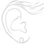 Sterling Silver Cubic Zirconia Horseshoe Stud Earrings,