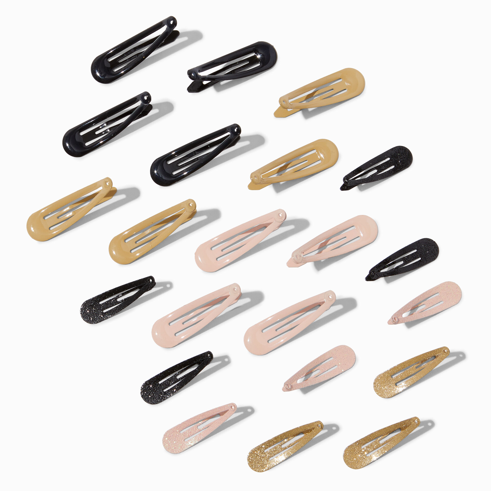 Ballet Neutral Snap Hair Clips - 22 Pack