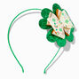 St. Patrick&#39;s Day Sequin Shamrock Bow Headband,