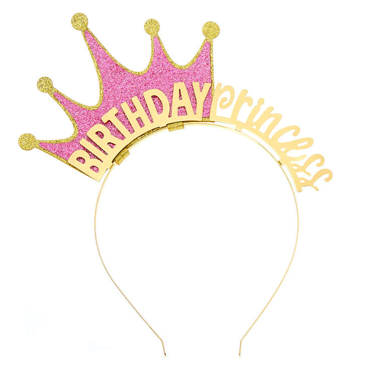 Birthday Princess Crown Gold-tone Headband,