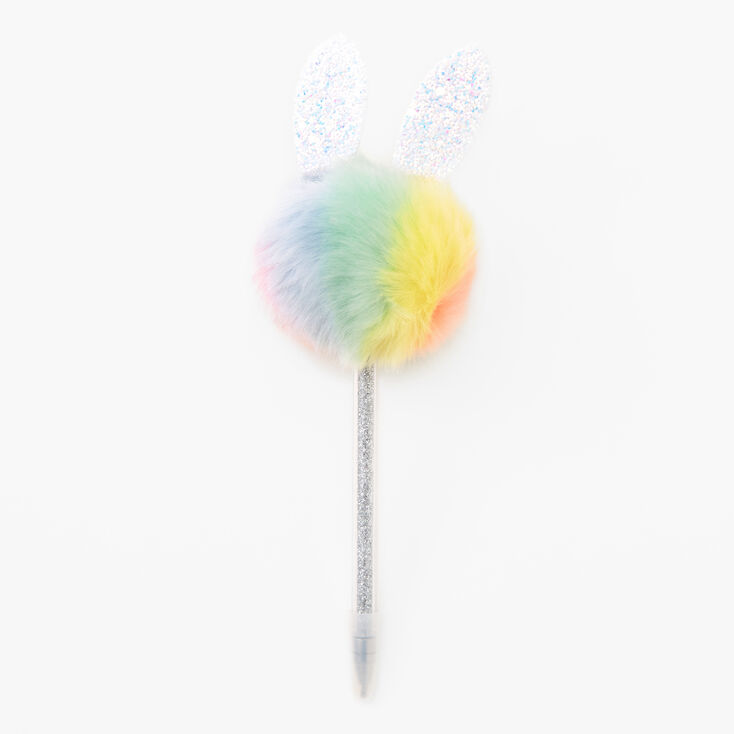 Pastel Bunny Plush Pen - Rainbow,