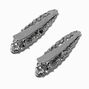 Iridescent Drip Heart Hair Clips - 2 Pack ,