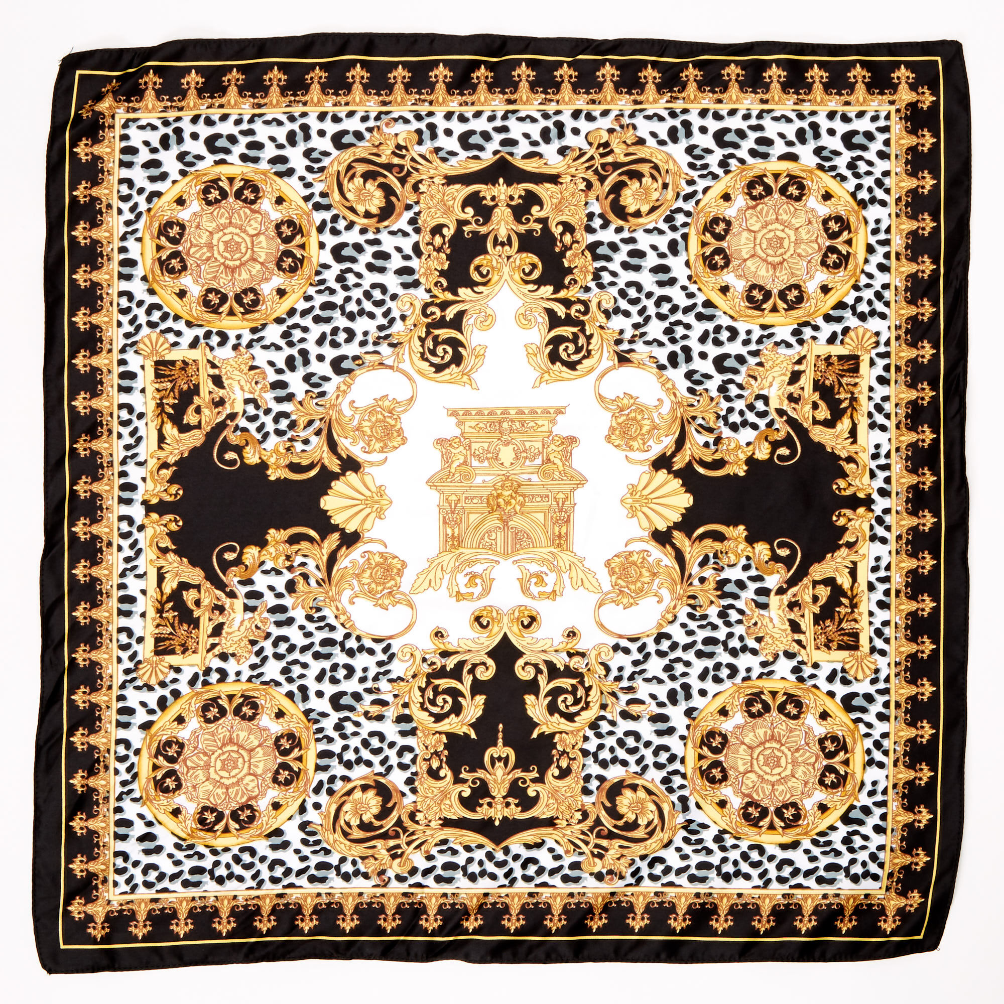 Bandeau bandana léopard sophistiqué - Noir,