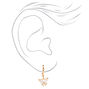 Cubic Zirconia Butterfly Gold Huggie Hoop Earrings,