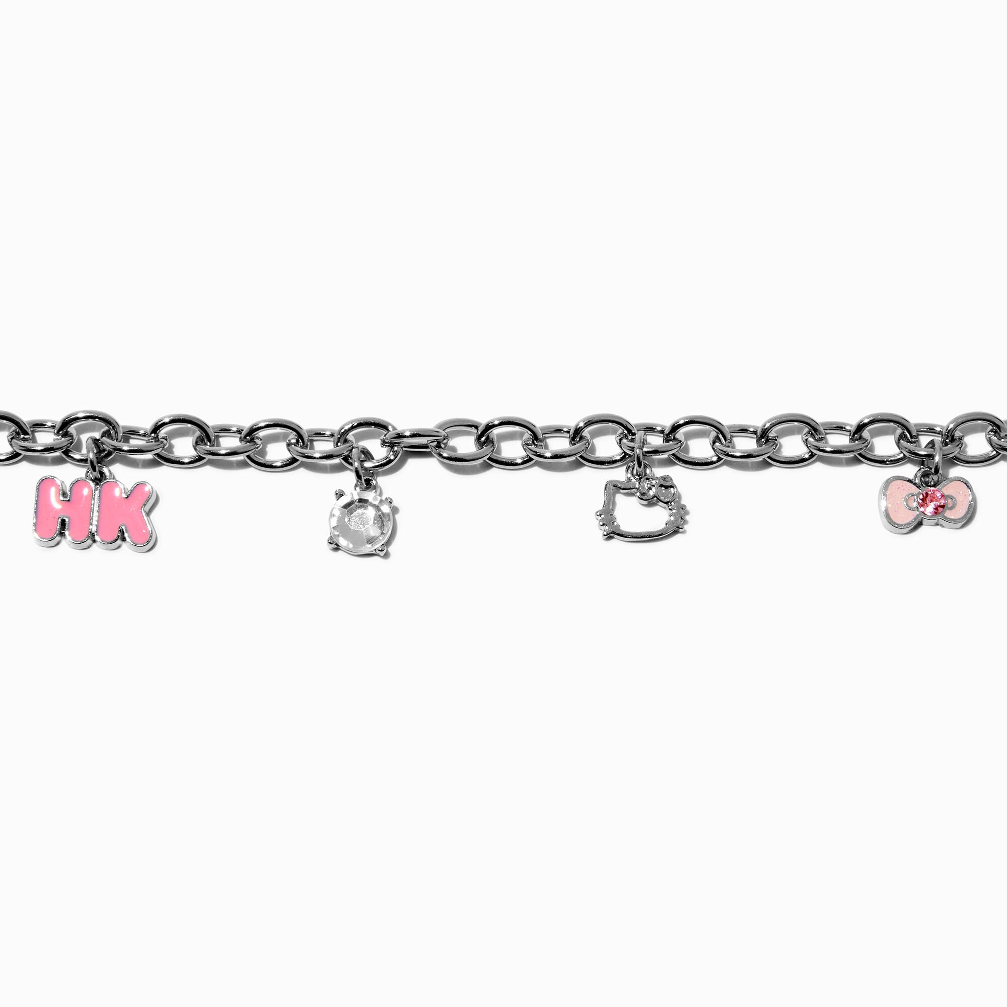 Hello Kitty® 50th Anniversary Claire's Exclusive Silver-tone Charm Bracelet,