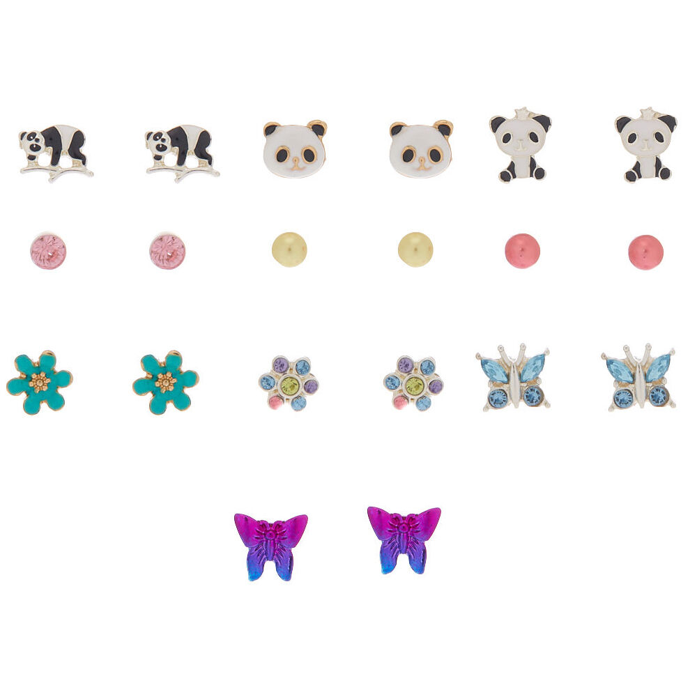 Pretty Panda Stud Earrings 10 Pack