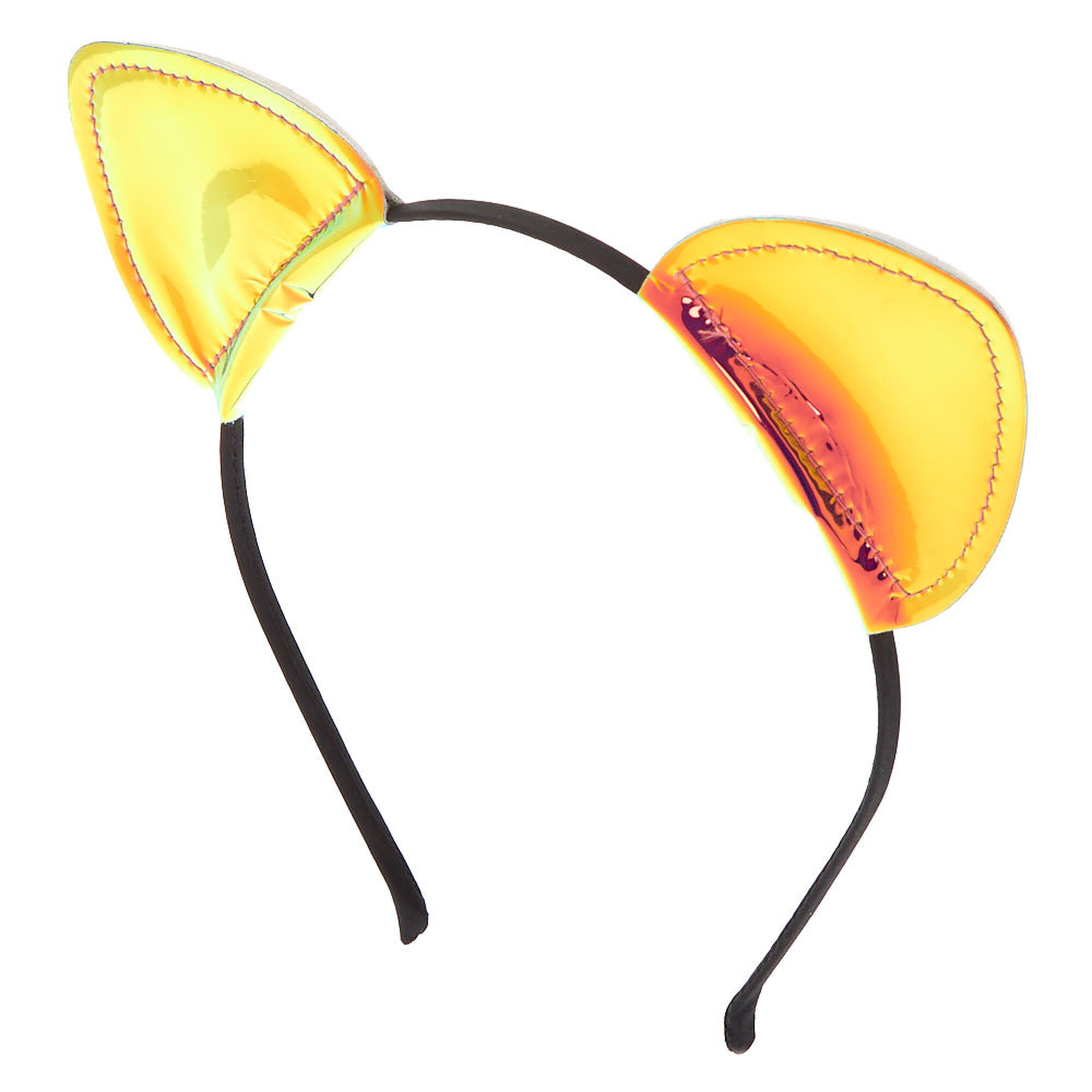 Holographic Cat Ears Headband Pink Claire S Us