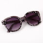 Chic Snakeskin Round Sunglasses - Black,