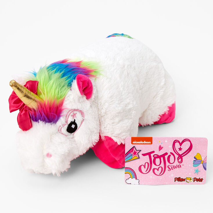 Pillow Pets&reg; JoJo Siwa&trade; Rainbow Unicorn Plush Toy - White,
