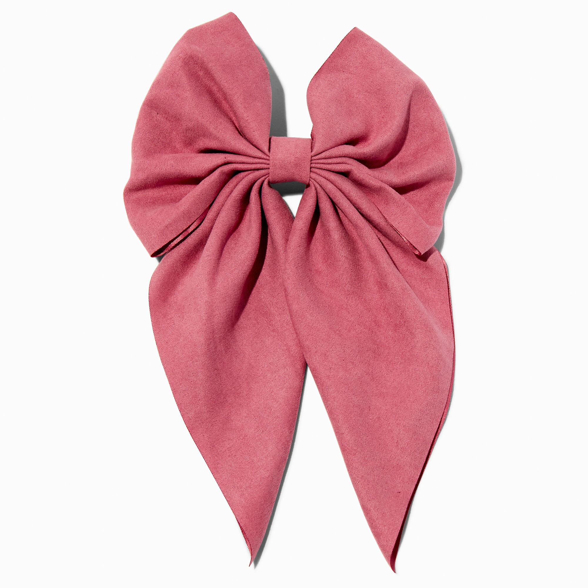 Barrette à nœud daim synthétique orchidée,