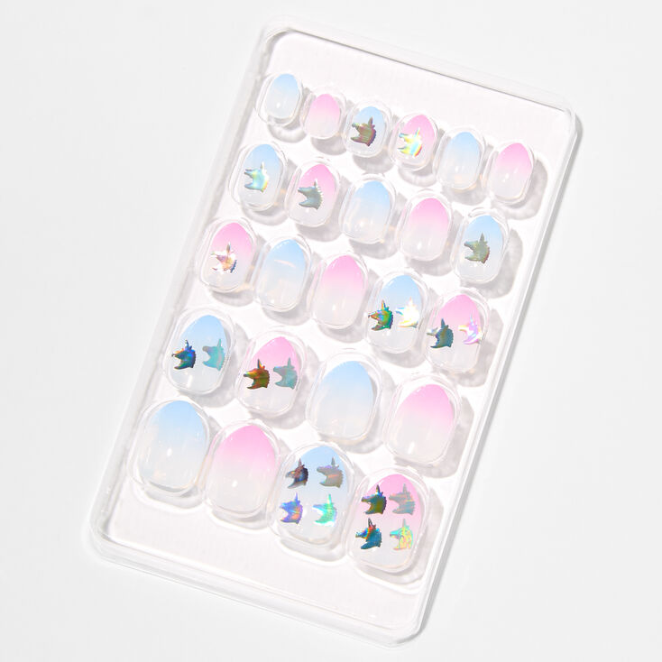 Iridescent Unicorn Ombre Stiletto Press On Vegan Faux Nail Set &#40;24 Pack&#41;,