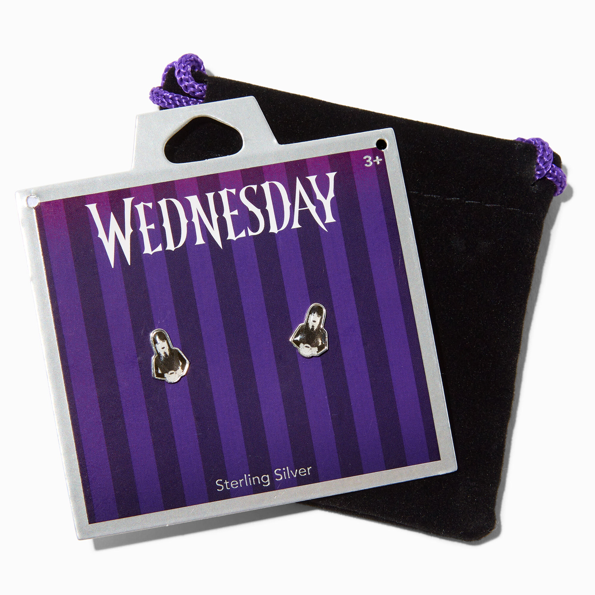 View Claires Wednesday Stud Earrings Silver information