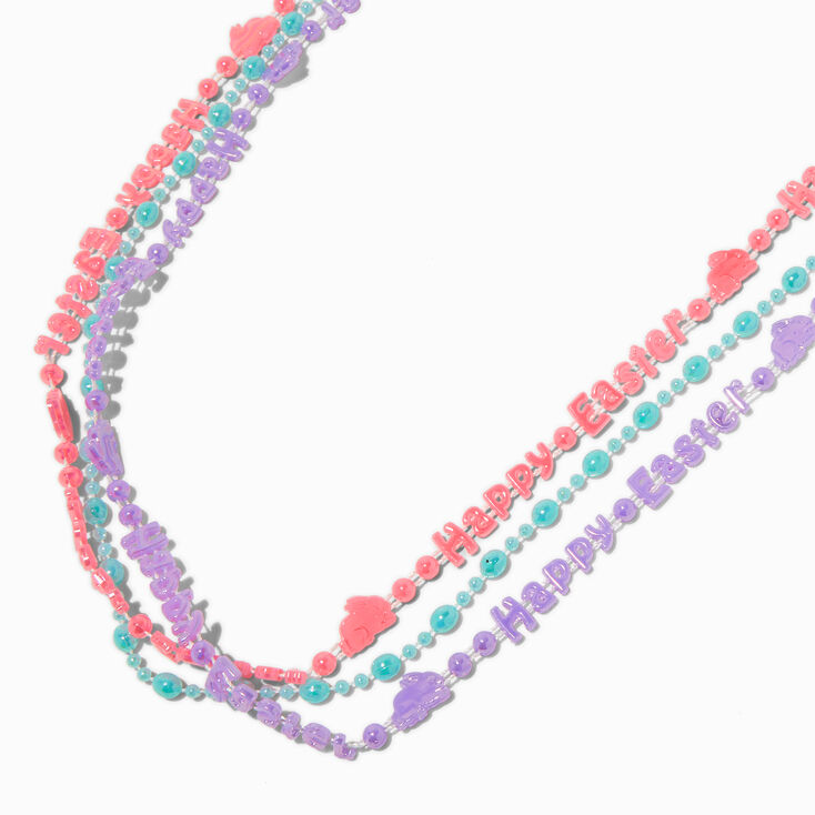 Easter Beaded Necklaces - 3 Pack,