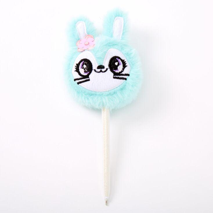 Claire's Stylo en peluche Jade la lapine - Vert menthe
