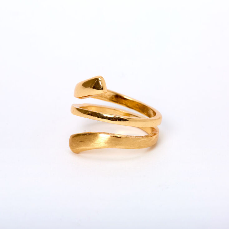 Gold Sleek Twisted Ring,