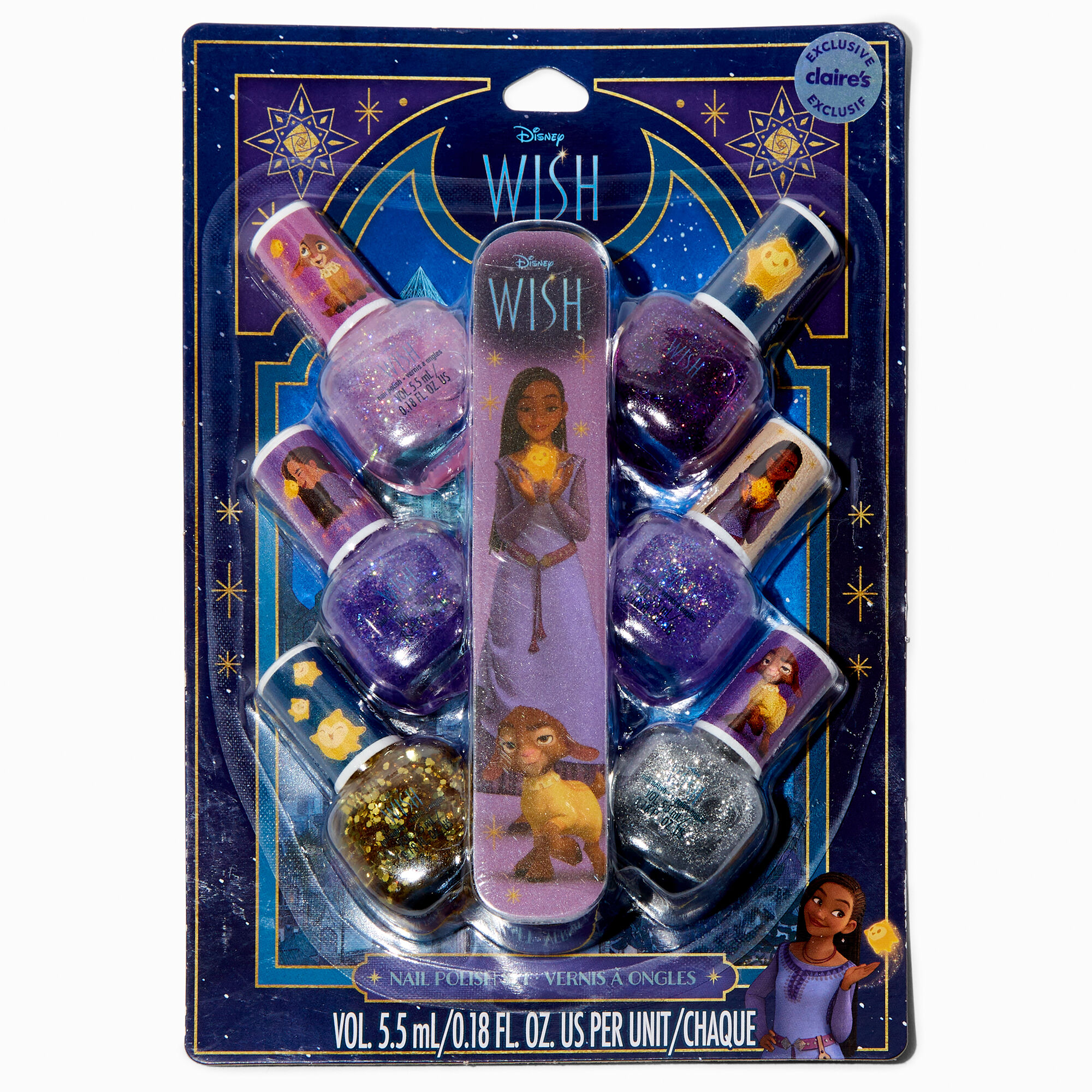 Vernis à ongles en exclusivité chez Claire’s ©Disney Wish - Lot de 7,