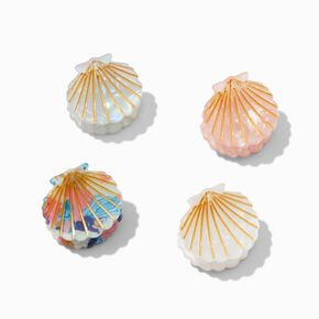 Iridescent Seashell Small Hair Claws - 4 Pack,