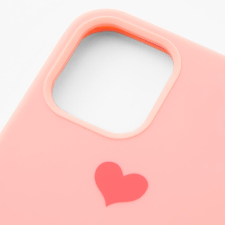 Coque de portable c&oelig;ur rose - Compatible avec iPhone&nbsp;12/12 Pro,