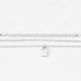 Silver Padlock Multi-Strand Bracelet,