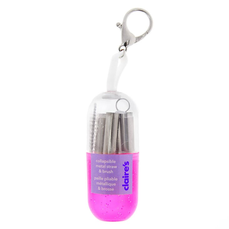 Claire's Porte-clés paille métallique rétractable