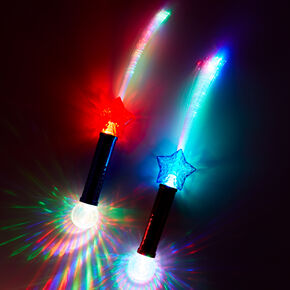 Red, White, &amp; Blue Stars Light Up Wand - Colors Vary,