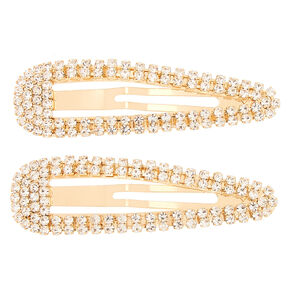 Gold-tone Rhinestone Snap Clips - 2 Pack,