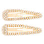 Gold-tone Rhinestone Snap Clips - 2 Pack,