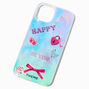 T H E M E x Claire&#39;s Tie Dye Phone Case with Stickers - Fits iPhone&reg; 13/14/15,