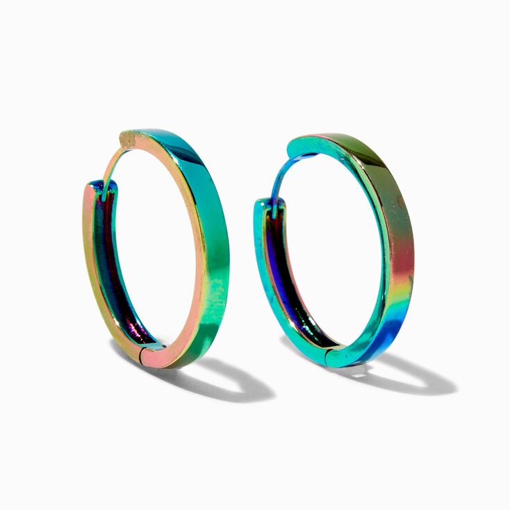 Anodized 25MM Huggie Hoop Earrings,