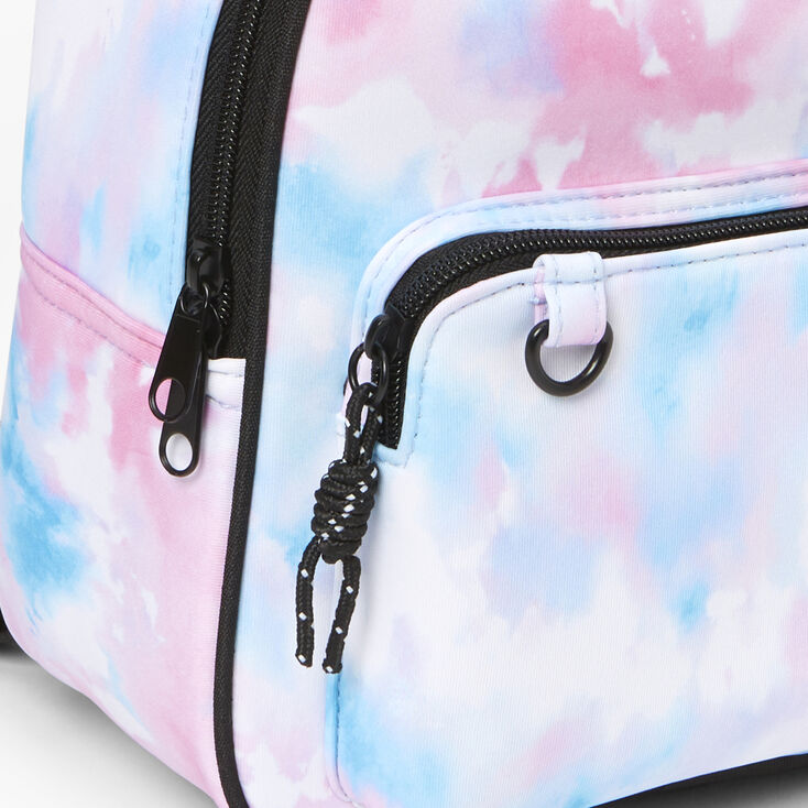 Pink And Blue Tie Dye Small Backpack,