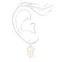 Silver-tone 0.5&#39;&#39; Glow In The Dark Cloud Drop Earrings,