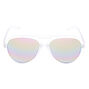 Frosted Aviator Sunglasses - Clear,