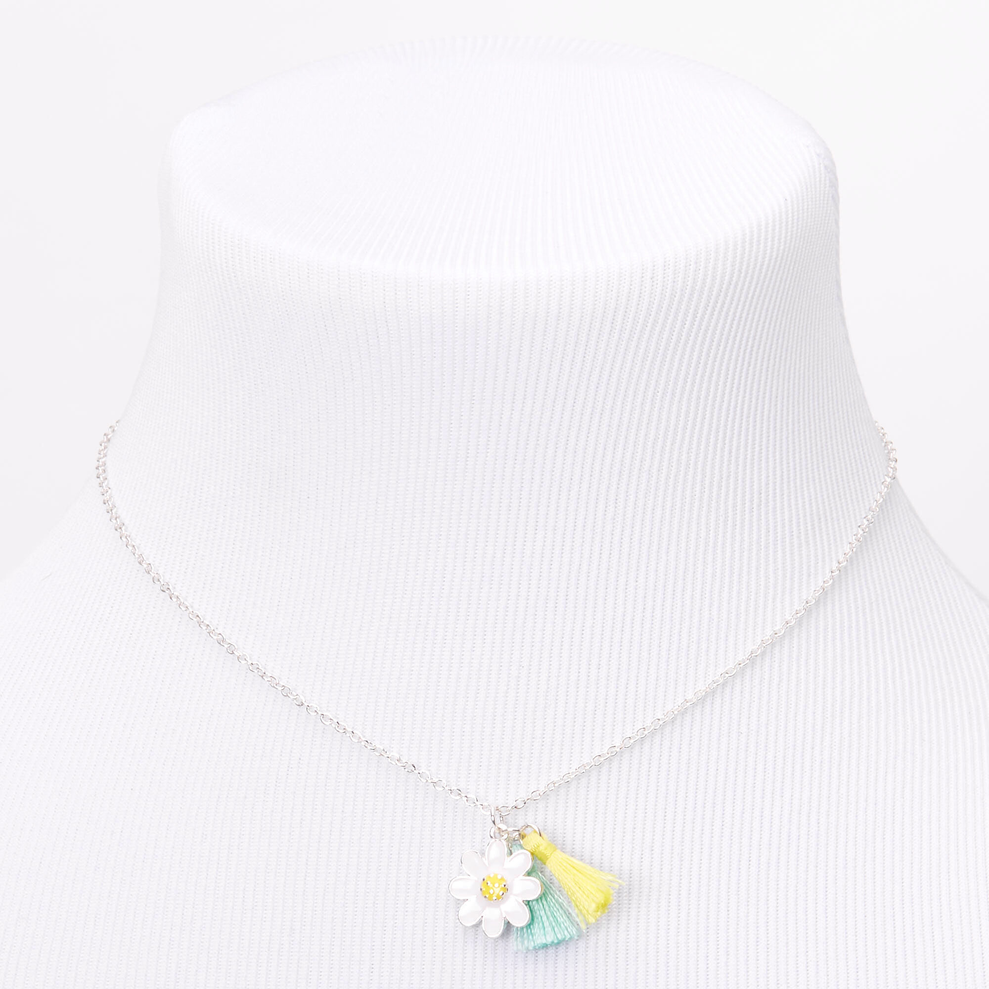 Claire's Club Mint & Yellow Daisy Tassel Jewellery Set,